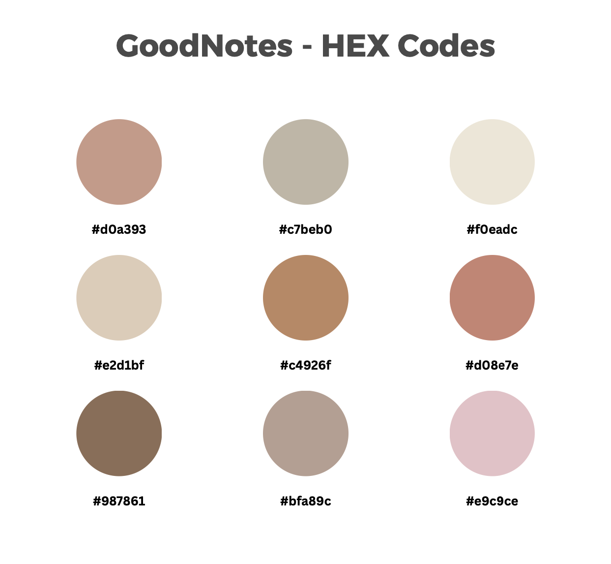 Hex Codes GoodNotes