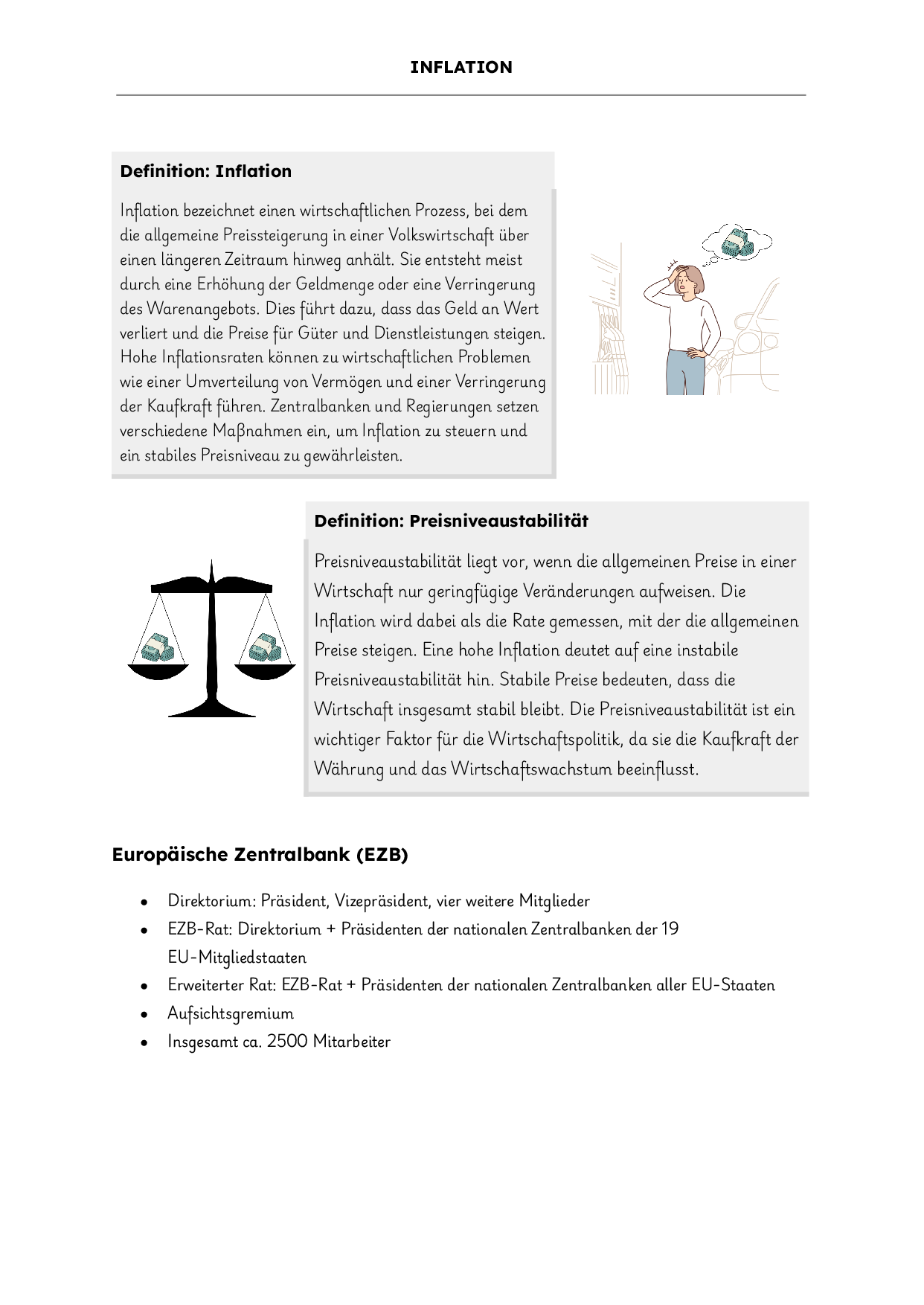 Lernzettel Inflation