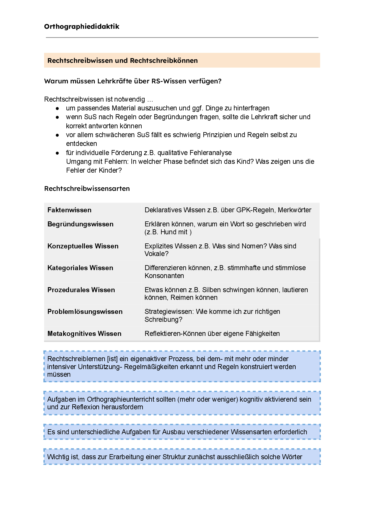 Orthographiedidaktik – PH Weingarten