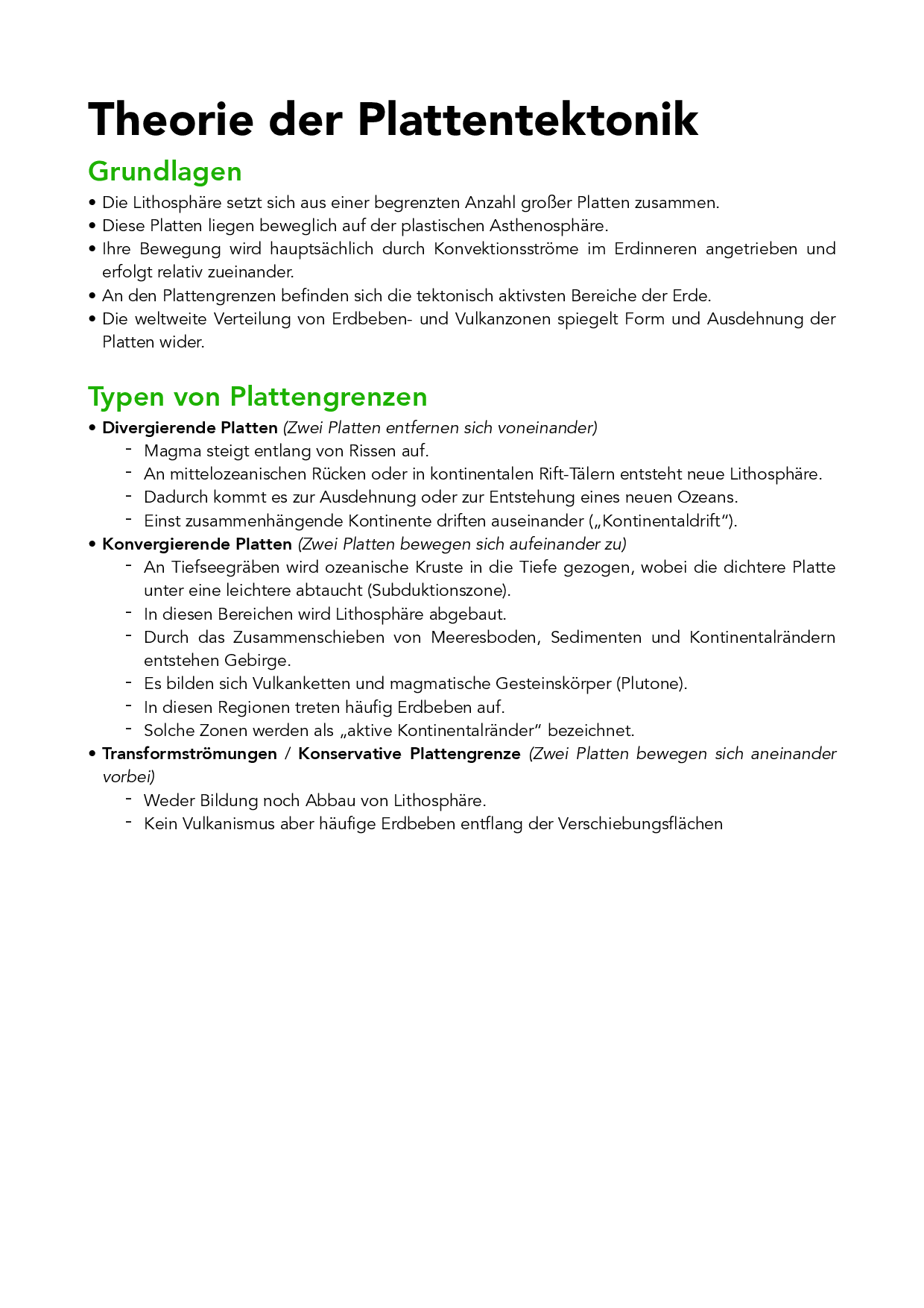 Plattentektonik