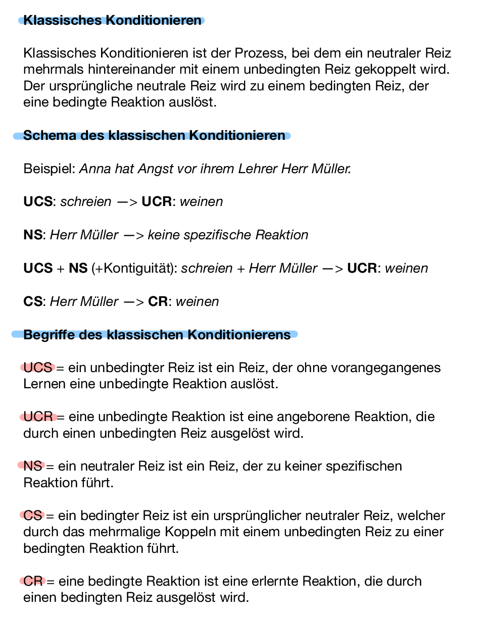 Klassisches Konditionieren