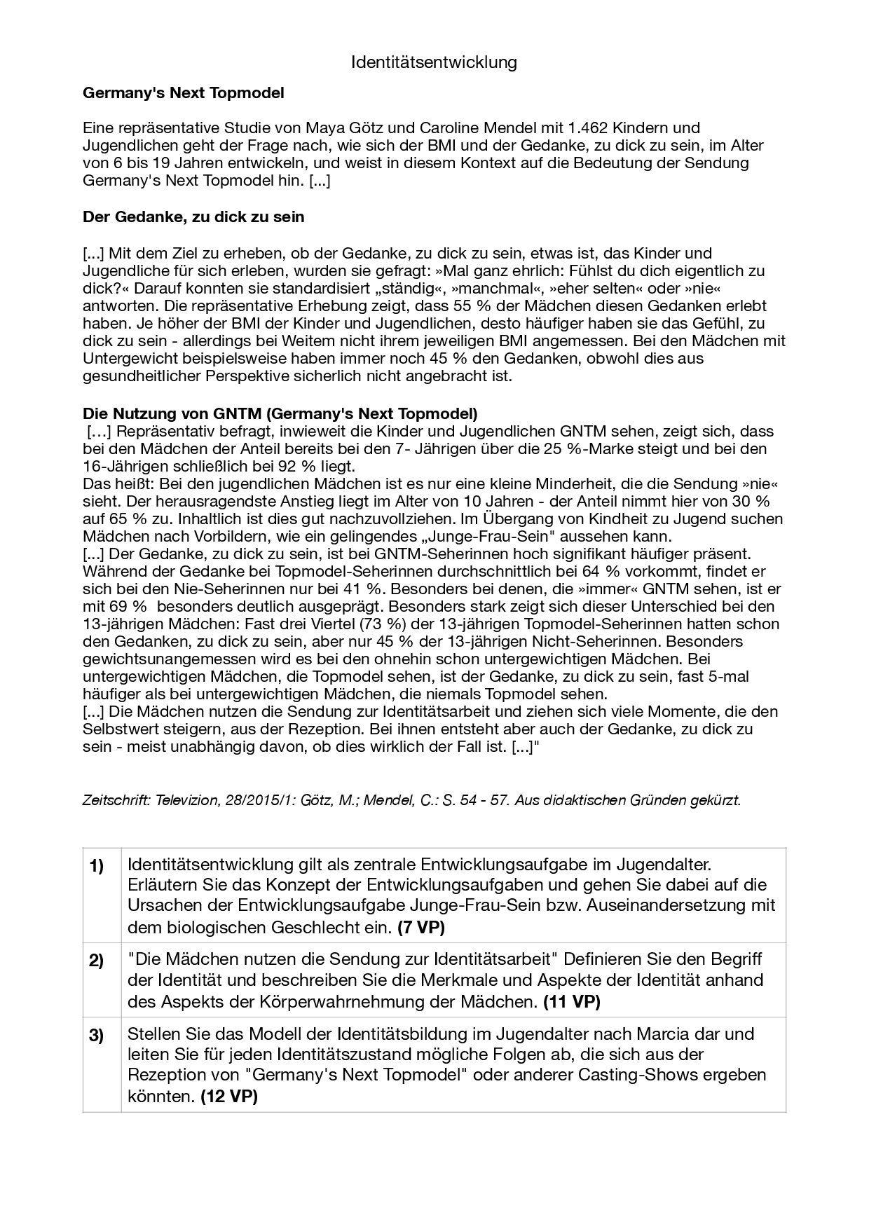 Identitätsentwicklung