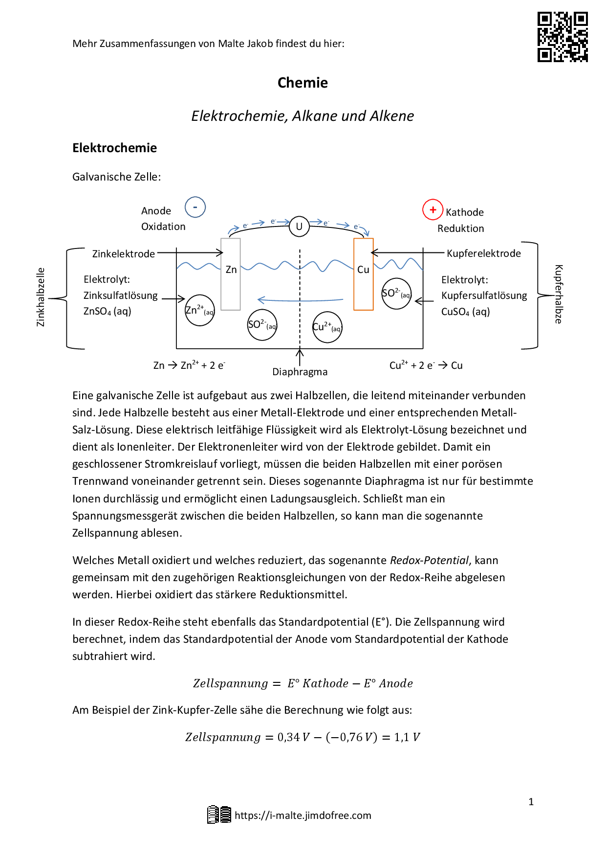 Alkane und Alkene Zusammenfassung